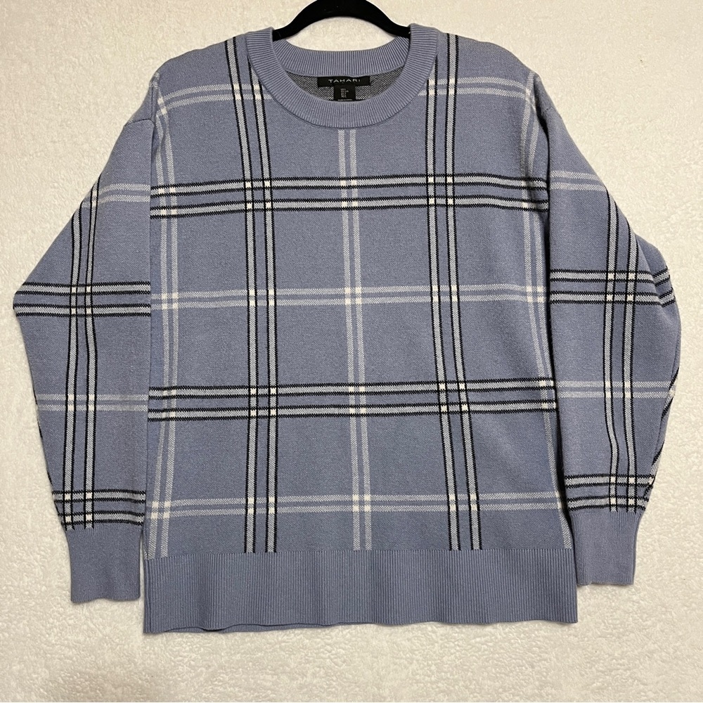 Plaid Women's Sweater in Blue